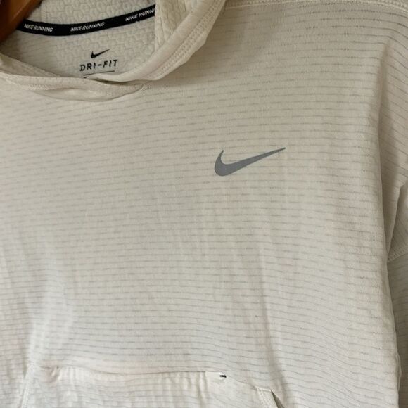Nike Women's small Running sweatshirt Hoodie Hyperwarm Therma white cream S - Picture 5 of 10